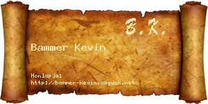 Bammer Kevin névjegykártya